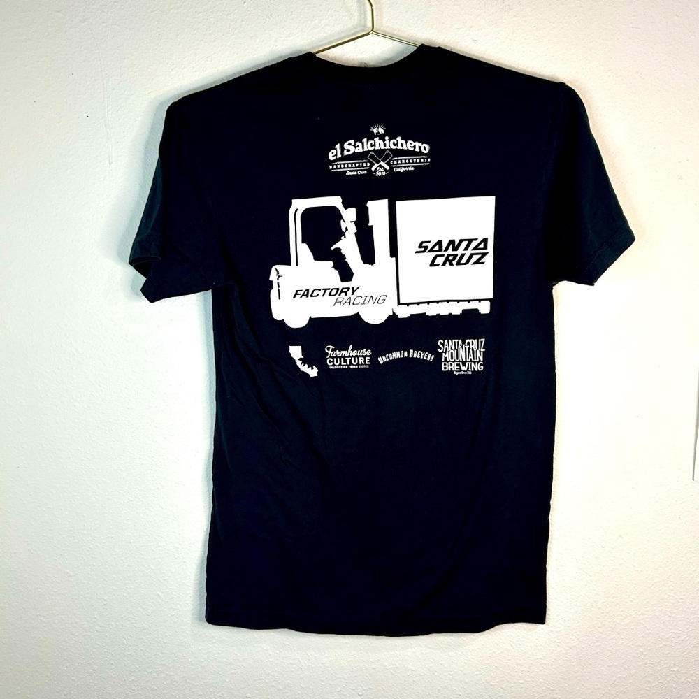 Santa Cruz Bicycles El Salchichero Men’s Small MTB Factory Racing Graphic Shirt - Picture 4 of 6